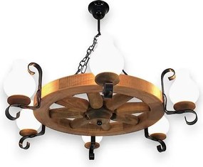 Brilagi - Luster na reťazi ROATA 6xE14/40W/230V, priemer 70 cm, buk