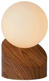 Lucide 45561/01/70 LEN - Stolná lampa - priemer 10 cm - 1xG9 - Drevo