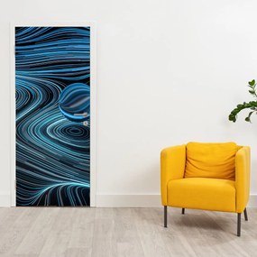 Fototapeta na dvere - Modrá abstrakcia (95x205cm)