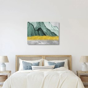 Sklenený obraz - Smaragdové hory N⁰2 (70x50 cm)
