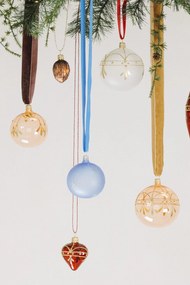 Bella Rose Sklenená vianočná ozdoba Guľa Ružová Lesk 1 Menšia