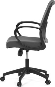 Kancelárska otočná stolička NERO — látka, sivá