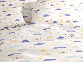 Krepové obliečky do postieľky Renforcé CLOUDIRO farebné Rozmer obliečky: 45 x 65 cm | 90 x 140 cm
