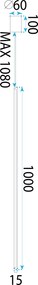 Toolight Toolight, LED stropné svietidlo 100cm, 18W, APP1449-C, čierna matná, OSW-04186