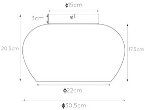 Lucide 45177/30/65 - Stropné svietidlo JUDE 1xE27/40W/230V