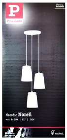 Paulmann 79627 - Luster na lanku NORELL 3xE27/20W/230V betón