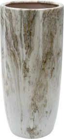 KERAMICKÝ OBAL NA KVETINOVÝ KÔŠ 33 x 33 x 70 CM S EFEKTOM MARMORU *5764
