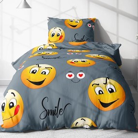 Bavlnené posteľné obliečky 2-dielne smile B201