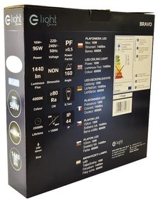 Stropné LED svietidlo Bravo, 1x LED 16w, 4000k, ch