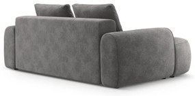 Sivá zamatová pohovka 200 cm Linz – Cosmopolitan Design