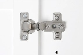 Široká úložná vitrína Landwood, biela