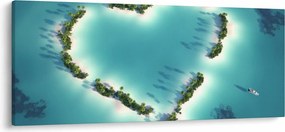 Obraz - Ostrovy srdce (120x50 cm)