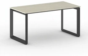 Kancelársky stôl PRIMO INSPIRE, čierna podnož, 1600 x 800 mm, dub prírodný