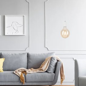 Luster na lanku ASTRID 1xE27/60W/230V biela