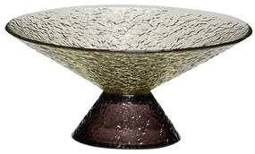 Zeleno-hnedá sklenená misa na ovocie ø 15 cm Bonbon – Hübsch