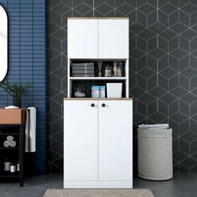 Skriňa nad práčkou Kira White a Walnut