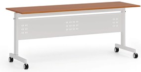 Mobilný stôl PRIMO MOBI, 180x60 cm, biela podnož, čerešňa