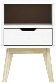 IDEA nábytok Nočný stolík 1 zásuvka BONITO biely lak