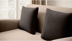 Svetlohnedá zamatová rozkladacia pohovka 130 cm Ario – ELTAP