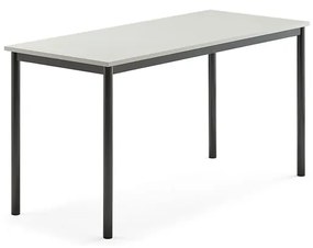 Stôl SONITUS, 1400x600x720 mm, HPL - šedá, antracit
