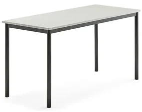 Stôl SONITUS, 1400x600x720 mm, HPL - šedá, antracit