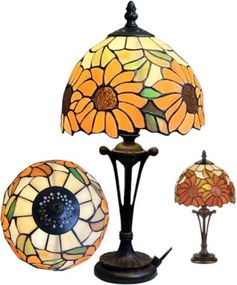Lampa tiffany stolová SLNEČNICE 38*Ø20