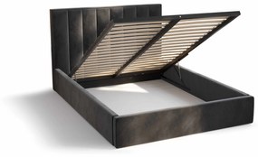 Manželská posteľ 180 cm Ocie (čierna) (s roštom a úložným priestorom). Vlastná spoľahlivá doprava až k Vám domov. 1047117