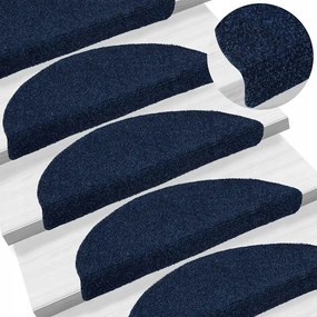 vidaXL Samolepiace rohože na schody 5 ks 56x17x3 cm tmavomodré polkruhové