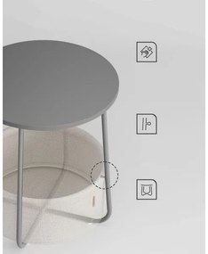 Odkladací stolík NOIRA sivá/biela