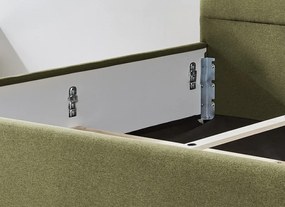 Posteľ Domango 140x200 cm, olivovo zelená látka