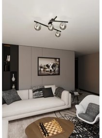 Stropné svietidlo SMART 4xE14/10W/230V čierna/šedá