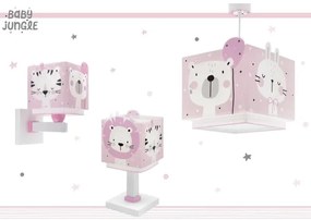 Dalber 63111S - Detská lampička JUNGLE 1xE14/8W/230V ružová