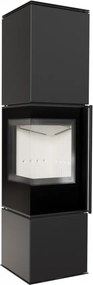 Kratki Krbové kachle REN L ľavé, 7,3 kW, 150 Ø, čierne