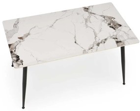 Jedálenský stôl Webster 140 cm, mramor / čierna