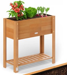 Vyvýšený záhon BOTANICA z akáciového dreva, 68x30x75cm, prírodná hnedá Casaria