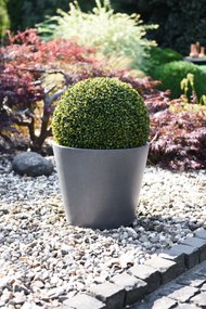 Umelá rastlina BUX, priemer 48 cm, plast, zelená