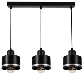 Luster na lanku BODO SILVER 3xE27/60W/230V