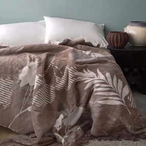 BAVLNENÁ DEKA LEAF 150X200 CM VZROVOVANÁ