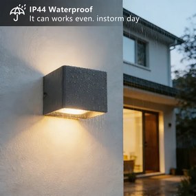 Brilagi - LED Vonkajšie nástenné svietidlo DONNANI LED/5W/230V 10 cm antracit IP44