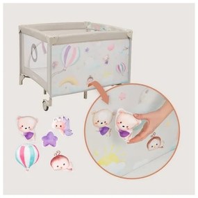 Lionelo - Hracia ohrádka MILLE PLUS sivá/bežová