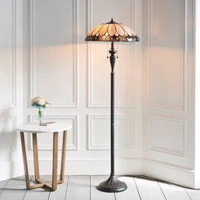 Endon 63972 - Stojacia lampa Tiffany BROOKLYN 2xE27/60W/230V priemer 50 cm
