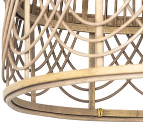 Inteligentné ratanové závesné svietidlo 44 cm vrátane Wifi G95 - Michelle