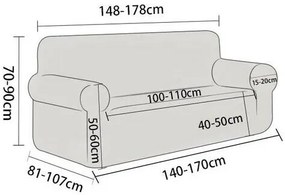 4Home Napínací vodeodolný poťah na dvojkreslo Magic clean hnedá, 145 - 185 cm