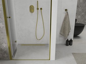 Mexen LIMA sprchové skladacie dvere ku sprchovému kútu 90 cm, zlatá-priehľadná, 856-090-000-50-00