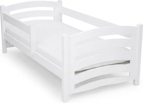 Detská posteľ MELA 80 x 160 cm, biela Rošt: S lamelovým roštom, Matrac: Matrac EASYSOFT 8 cm
