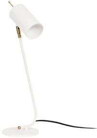 Biela stolnová lampa s kovovým tienidlom (výška 55 cm) Sivani – Opviq lights
