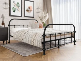 Manželská posteľ 160cm Sherita  (čierna). Vlastná spoľahlivá doprava až k Vám domov. 1122967