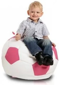 Sedací vak malá bielo ružová futbalová lopta