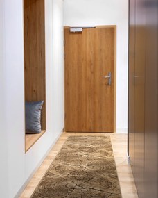 Behúň KARMEL Tronko, vzor - Orechové drevo