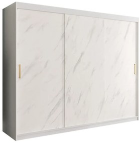 Skriňa Marmur T 250 biely/mramor biely